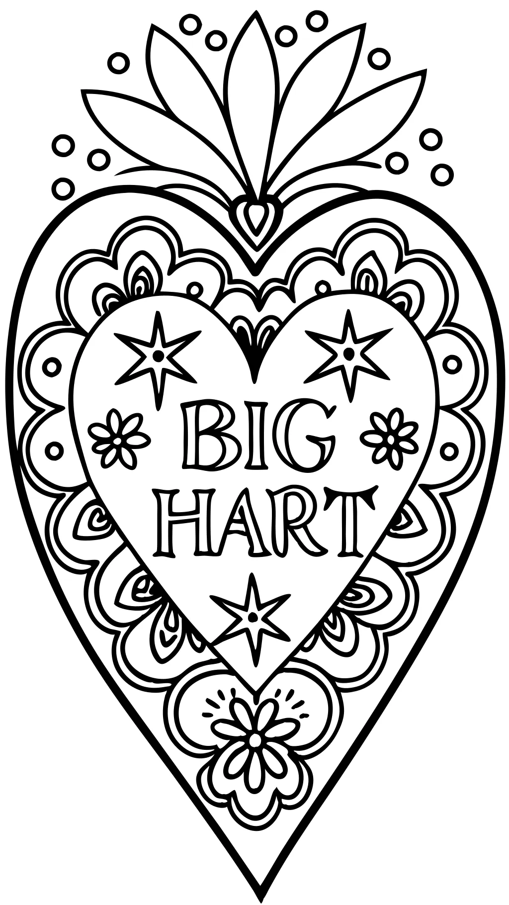 big heart coloring pages